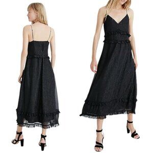 Madewell Midid Ruffle Shimmer Dress